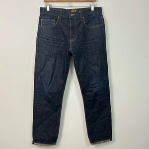 Brave Star Selvage Mens Raw Indigo Denim Jeans Button Fly Made in USA Size 34